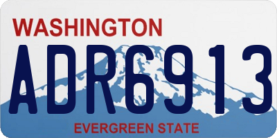 WA license plate ADR6913