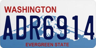 WA license plate ADR6914