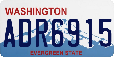 WA license plate ADR6915