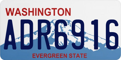 WA license plate ADR6916