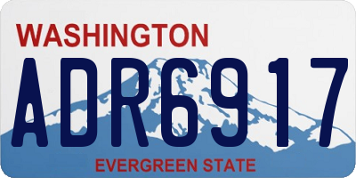 WA license plate ADR6917