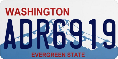 WA license plate ADR6919