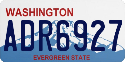 WA license plate ADR6927