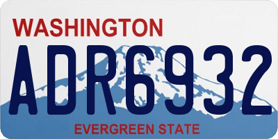 WA license plate ADR6932