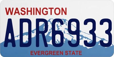 WA license plate ADR6933