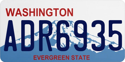 WA license plate ADR6935