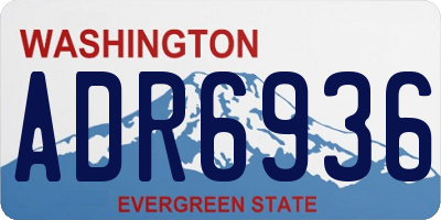 WA license plate ADR6936