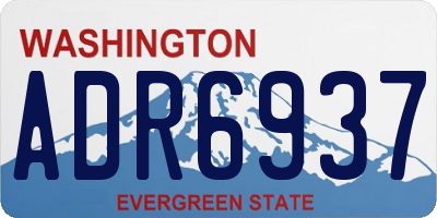 WA license plate ADR6937