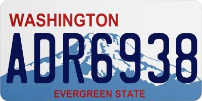 WA license plate ADR6938