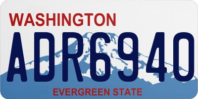 WA license plate ADR6940