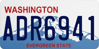 WA license plate ADR6941