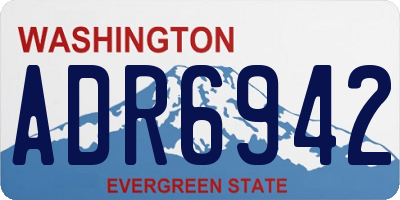 WA license plate ADR6942