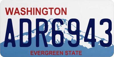WA license plate ADR6943