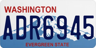 WA license plate ADR6945