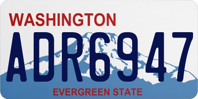 WA license plate ADR6947