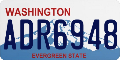 WA license plate ADR6948