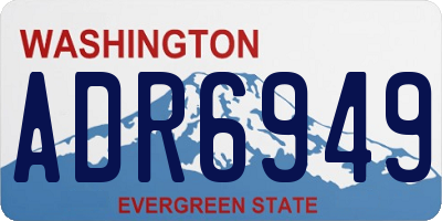 WA license plate ADR6949