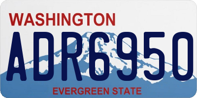 WA license plate ADR6950