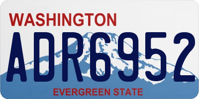 WA license plate ADR6952