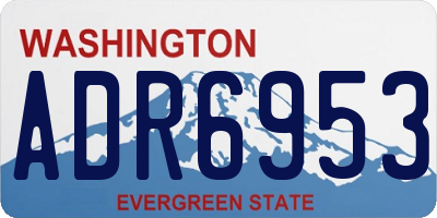 WA license plate ADR6953