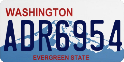 WA license plate ADR6954