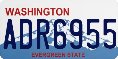 WA license plate ADR6955