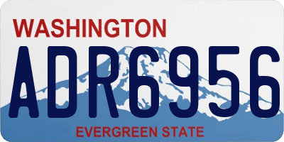 WA license plate ADR6956