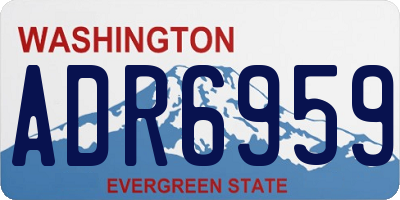 WA license plate ADR6959