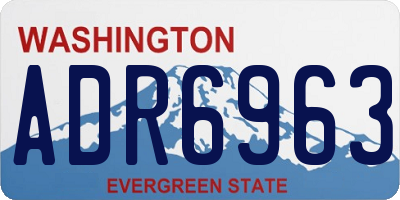 WA license plate ADR6963