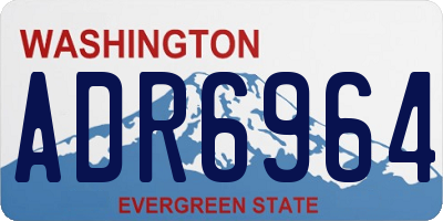 WA license plate ADR6964