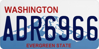 WA license plate ADR6966