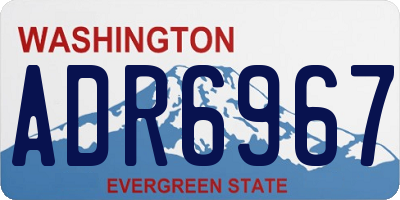 WA license plate ADR6967