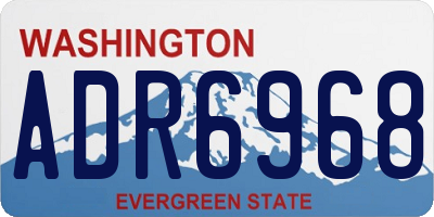 WA license plate ADR6968