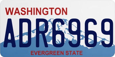 WA license plate ADR6969