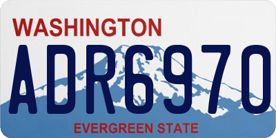 WA license plate ADR6970