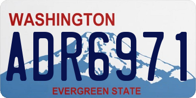 WA license plate ADR6971