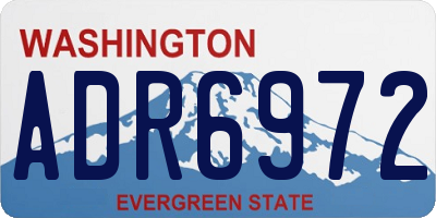 WA license plate ADR6972