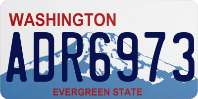 WA license plate ADR6973