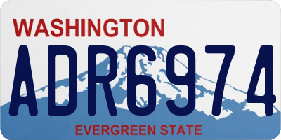 WA license plate ADR6974