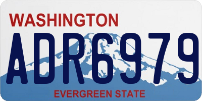 WA license plate ADR6979