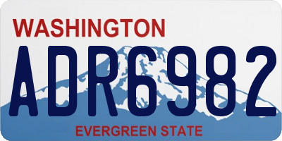 WA license plate ADR6982