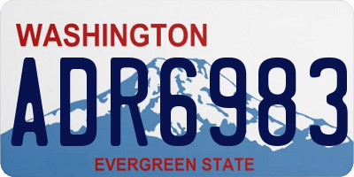 WA license plate ADR6983