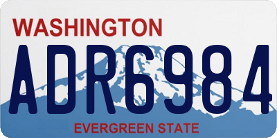 WA license plate ADR6984