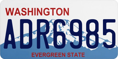WA license plate ADR6985