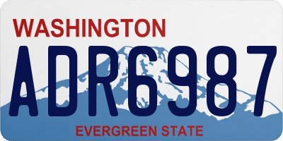 WA license plate ADR6987