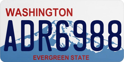 WA license plate ADR6988