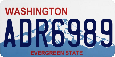 WA license plate ADR6989