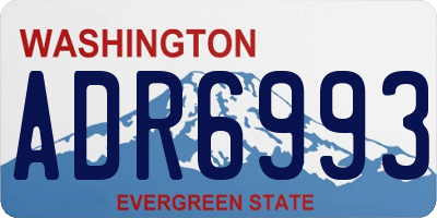 WA license plate ADR6993