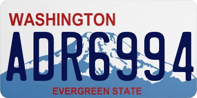 WA license plate ADR6994