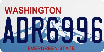 WA license plate ADR6996